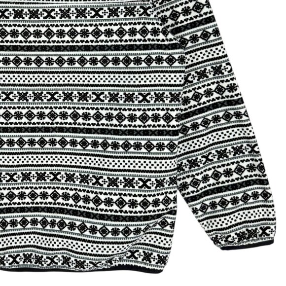 JACHS Womens Outdoor Adventure Pullover Black White Fleece Jacket Sz Medium NWOT - Picture 6 of 10